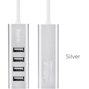 HOCO USB HUB 2.0, 4 PORT, ΚΑΙ ΦΟΡΤΙΣΗ, HB1, ΑΣΗΜΙ