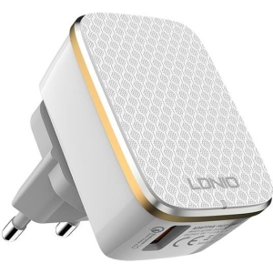 LDNIO A1204Q ΦΟΡΤΙΣΤΗΣ QC3.0 1 PORT + 1M LIGHTNING CABLE