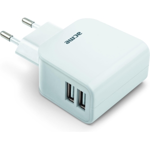 ACME ΦΟΡΤΙΣΤΗΣ ΤΑΞΙΔΙΟΥ 2USB 2.1A ΛΕΥΚΟ 2 ΘΕΣΕΩΝ