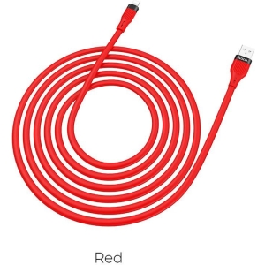HOCO U72 FOREST SILICONE ΚΑΛΩΔΙΟ ΦΟΡΤΙΣΗΣ LIGHTNING, ΚΟΚΚΙΝΟ
