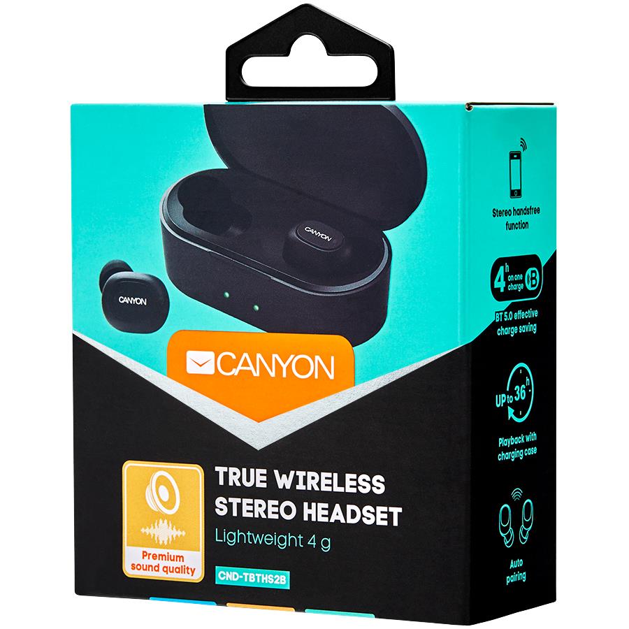 CANYON TWS BLUETOOTH SPORT ΑΚΟΥΣΤΙΚΑ ΜΕ ΒΑΣΗ 800Mah, BT V5.0 - Image 2