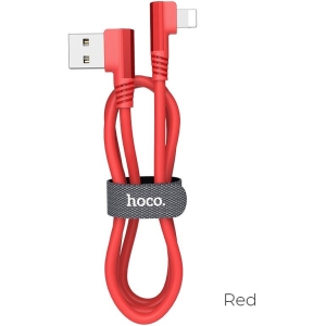 HOCO U83 PUISSANT SILICONE CHARGING CABLE FOR LIGHTNING, ΚΟΚΚΙΝΟ