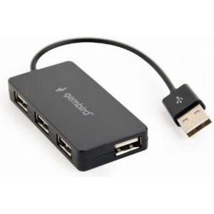 GEMBIRD USB HUB 2.0, 4 PORT, ΜΑΥΡΟ