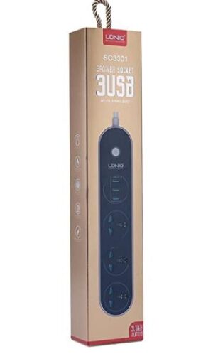 LDNIO ΠΟΛΥΜΠΡΙΖΟ SC3301 3 ΘΕΣΕΩΝ UNIVERSAL + 3 ΘΥΡΕΣ USB