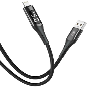 XO NB162 ΚΑΛΩΔΙΟ ΦΟΡΤΙΣΗΣ 2.4A ΜΕ ΟΘΟΝΗ FOR LIGHTING 1M ΜΑΥΡΟ