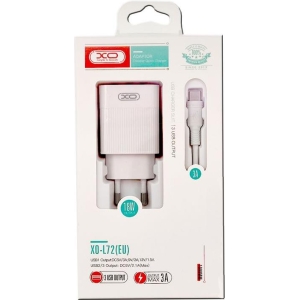 XO L72 ΦΟΡΤΙΣΤΗΣ QC3.0+2.1A, 3 ΘΥΡΕΣ ΜΕ ΚΑΛΩΔΙΟ LIGHTING, 18w