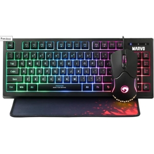 MARVO CM310 GAMING SET, ΠΛΗΚΤΡΟΛΟΓΙΟ+ΠΟΝΤΙΚΙ+MOUSEPAD, ΜΑΥΡΟ