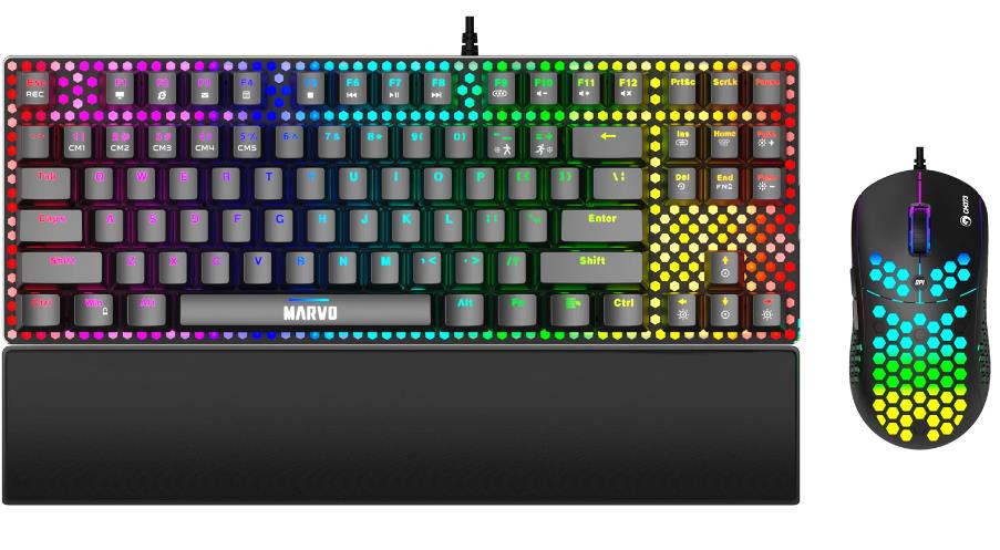 MARVO CM373 GAMING SET, ΜΗΧΑΝΙΚΟ ΠΛΗΚΤΡΟΛΟΓΙΟ+ΠΟΝΤΙΚΙ