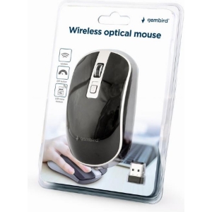 GEMBIRD ΑΣΥΡΜΑΤΟ ΠΟΝΤΙΚΙ, MUSW-4B-06, ΜΑΥΡΟ/ΓΚΡΙ