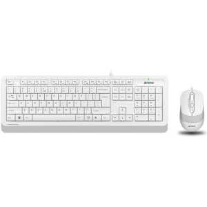 A4TECH SET ΕΝΣΥΡΜΑΤΟ ΠΛΗΚΤΡΟΛΟΓΙΟ - ΠΟΝΤΙΚΙ F1010, ΛΕΥΚΟ