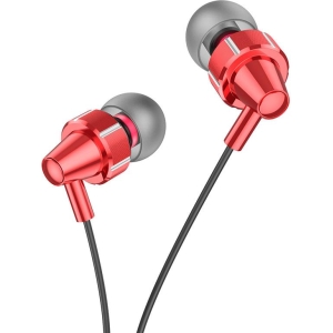 HOCO M90 ΑΚΟΥΣΤΙΚΑ DELIGHT WIRE-CONTROLLED, AURORA RED, 3.5MM