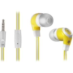 DEFENDER EARPHONES PULSE 430 WHITE &amp; YELLOW
