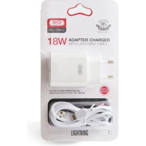 XO L103 ΦΟΡΤΙΣΤΗΣ QC3.0 18W, ΜΕ ΚΑΛΩΔΙΟ LIGHTNING