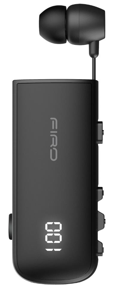 FIRO H16J BUSINESS BLUETOOTH RETRACTABLE EARPHONE ΜΕ ΟΘΟΝΗ, ΜΑΥΡΟ - Image 3