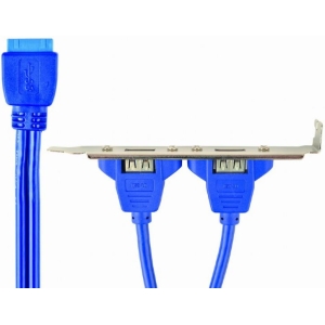 CABLEXPERT DUAL USB 3.0 RECEPTACLE ON BRACKET