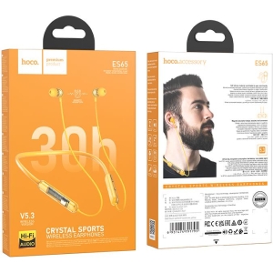 HOCO ES65 DREAM SPORTS ΑΚΟΥΣΤΙΚΑ BLUETOOTH ΣΤΕΚΑ, ΚΙΤΡΙΝΟ