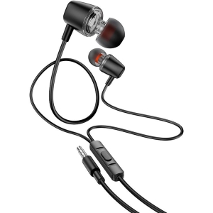 HOCO M107 DISCOVERER ΑΚΟΥΣΤΙΚΑ HANDSFREE, ΜΑΥΡΟ