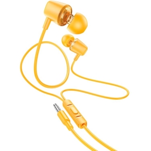 HOCO M107 DISCOVERER ΑΚΟΥΣΤΙΚΑ HANDSFREE, ΚΙΤΡΙΝΟ