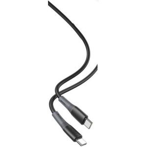 XO NB-Q226B ΚΑΛΩΔΙΟ ΦΟΡΤΙΣΗΣ SILICONE TYPE-C ΣΕ TYPE-C, 60W, ΜΑΥΡΟ