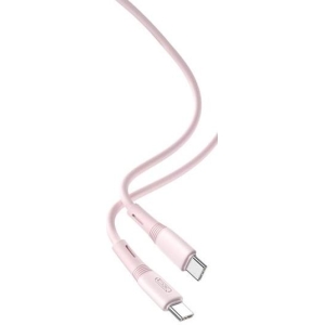 XO NB-Q226B ΚΑΛΩΔΙΟ ΦΟΡΤΙΣΗΣ SILICONE TYPE-C ΣΕ TYPE-C, 60W, ΡΟΖ