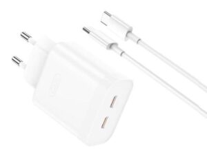 XO L105 ΦΟΡΤΙΣΤΗΣ, 35W, 2 ΘΥΡΕΣ PD, ΜΕ ΚΑΛΩΔΙΟ TYPE-C, ΛΕΥΚΟΣ (NB-Q190A)