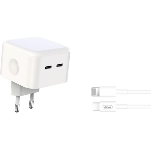 XO L102 ΦΟΡΤΙΣΤΗΣ, 35W, 2 ΘΥΡΕΣ PD, ΜΕ ΚΑΛΩΔΙΟ LIGHTNING (NB113)