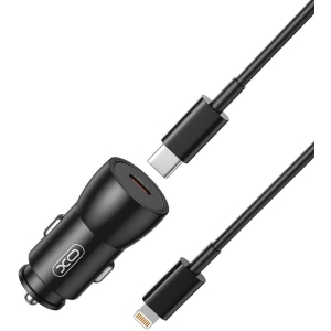 XO CC57 ΜΕΤΑΛΛΙΚΟΣ ΦΟΡΤΙΣΤΗΣ ΑΥΤΟΚΙΝΗΤΟΥ, 1 ΘΥΡΑ PD25W  ΜΕ ΚΑΛΩΔΙΟ LIGHTNING (NB189A)