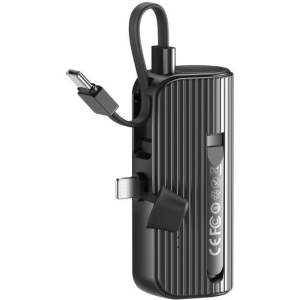 XO PR220 POWERBANK ΤΣΕΠΗΣ ΜΕ ΒΙΣΜΑ LIGHTNING ΓΙΑ IPHONE KAI ΚΑΛΩΔΙΟ TYPE-C, 5000MAH