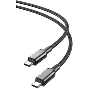 XO NB-Q250B PD 60W TYPE-C ΣΕ TYPE-C PVC SHINY COLORFUL FAST CHARGING CABLE ΜΑΥΡΟ