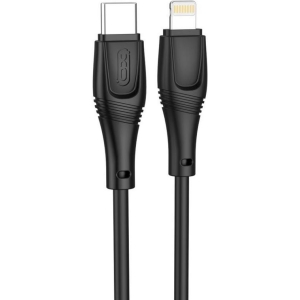 XO NB-Q239A ZEUS SERIES ΚΑΛΩΔΙΟ ΦΟΡΤΙΣΗΣ ΣΙΛΙΚΟΝΗΣ TYPE-C ΣΕ LIGHTNING, PD27W, ΜΑΥΡΟ