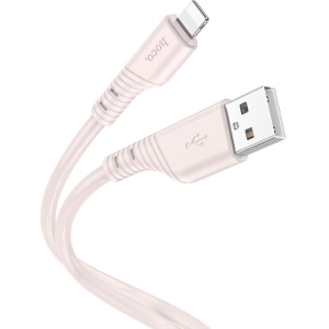 HOCO X97 CRYSTAL COLOR SILICONE CHARGING ΚΑΛΩΔΙΟ ΦΟΡΤΙΣΗΣ, LIGHTNING, ΡΟΖ