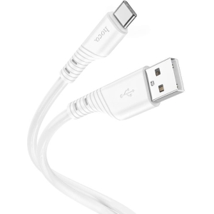HOCO X97 CRYSTAL COLOR SILICONE CHARGING ΚΑΛΩΔΙΟ ΦΟΡΤΙΣΗΣ, TYPE-C, ΛΕΥΚΟ