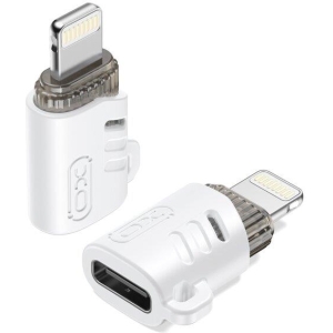XO NB256E TYPE-C FEMALE TO LIGHTNING MALE ADAPTER, ΛΕΥΚΟ