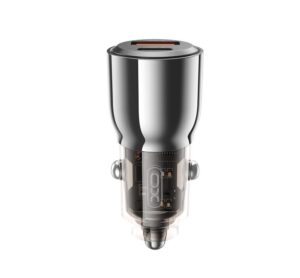 XO CC58 ΦΟΡΤΙΣΤΗΣ ΑΥΤΟΚΙΝΗΤΟΥ 65W+30W, 1 ΘΥΡΑ USB + 1 ΘΥΡΑ PD, ΔΙΑΦΑΝΟΣ