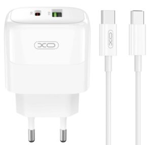 XO L137 ΦΟΡΤΙΣΤΗΣ PD20W/QC18W, 1 ΘΥΡΑ USB + 1 ΘΥΡΑ PD, ΜΕ ΚΑΛΩΔΙΟ TYPE-C, ΛΕΥΚΟ