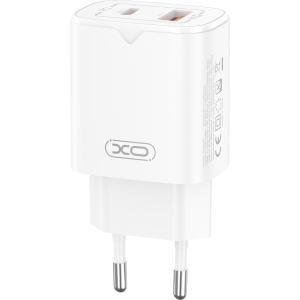 XO L130 ΦΟΡΤΙΣΤΗΣ PD30W/QC18W 1 ΘΥΡΑ USB + 1 ΘΥΡΑ PD, ΛΕΥΚΟΣ