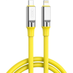 XO NB-Q252A PD 27W TYPE-C ΣΕ LIGHTNING ΚΑΛΩΔΙΟ ΦΟΡΤΙΣΗΣ ΣΙΛΙΚΟΝΗΣ, ΚΙΤΡΙΝΟ