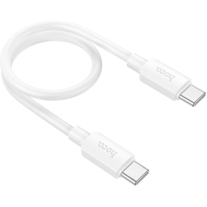 HOCO X96 ΚΑΛΩΔΙΟ ΜΕΤΑΦΟΡΑΣ ΔΕΔΟΜΕΝΩΝ 60W HYPER TYPE-C ΣΕ TYPE-C, 0.25m, ΛΕΥΚΟ