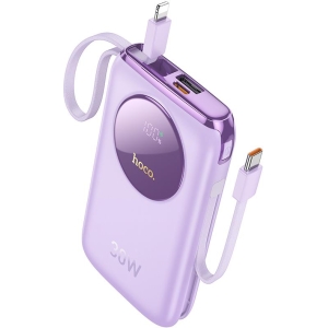 HOCO Q19 LUCKY FULLY COMPATIBLE POWER BANK, 10.000mAh, 30W ΜΕ ΟΘΟΝΗ, ΜΩΒ