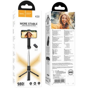 HOCO K20 PRIOR LIVE SELFIE STICK, ΜΑΥΡΟ