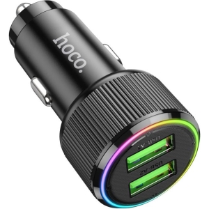 HOCO NZ14 ΦΟΡΤΙΣΤΗΣ ΑΥΤΟΚΙΝΗΤΟΥ, GUERRERO 36W , 2 ΘΥΡΕΣ , ΜΑΥΡΟΣ