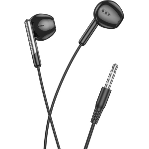 HOCO M123 ΑΚΟΥΣΤΙΚΑ 3.5MM JACK GLORY UNIVERSAL ΜΕ ΜΙΚΡΟΦΩΝΟ , ΜΑΥΡΑ