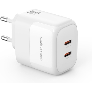 XO L140 GaN NITRIDE ΦΟΡΤΙΣΤΗΣ 35W USB-C , 2 ΘΥΡΕΣ, ΛΕΥΚΟΣ