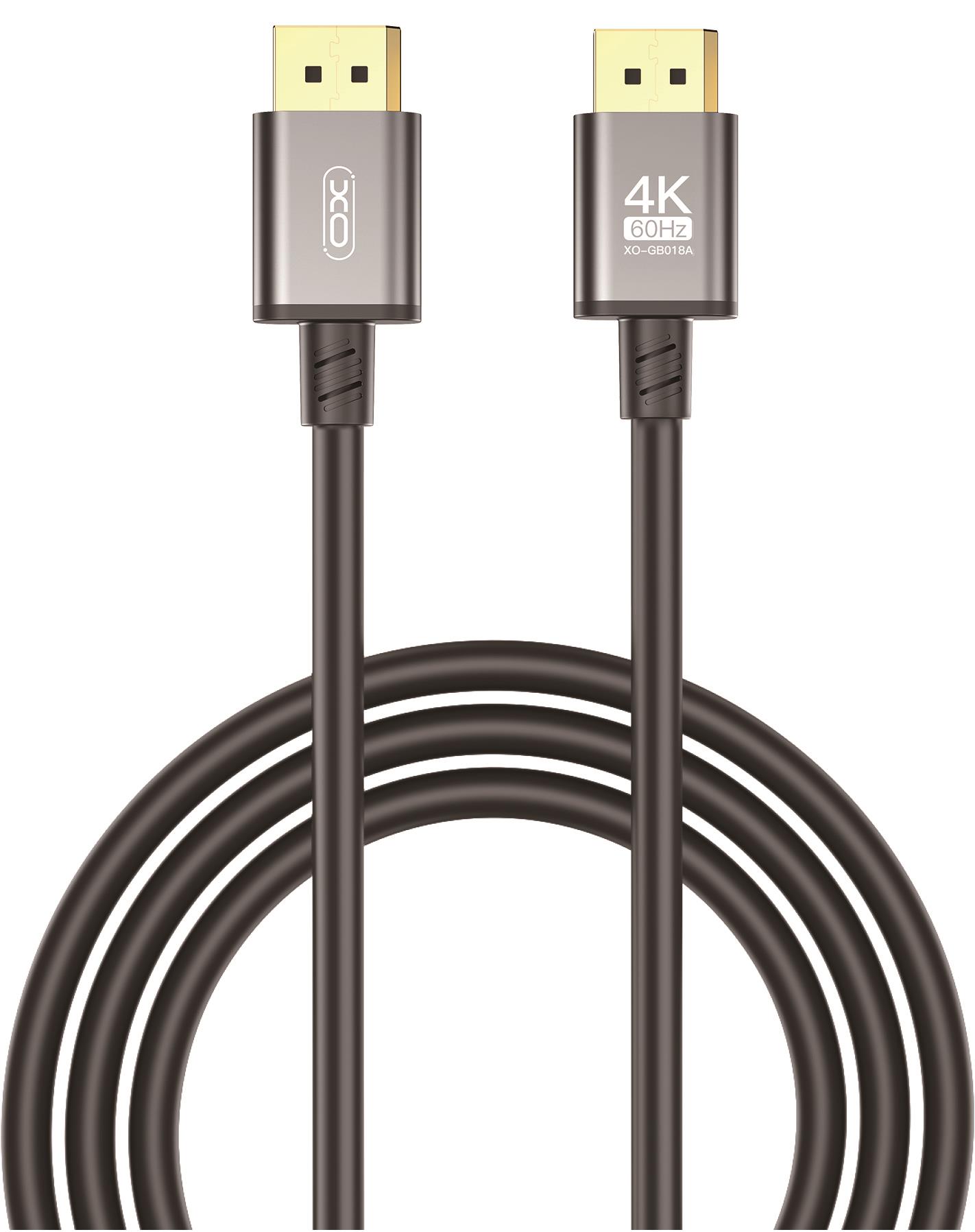 XO GB018A ΚΑΛΩΔΙΟ DISPLAY PORT MALE-MALE, 4K, 60HZ, 3m
