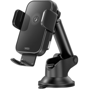 XO WX036 ΑΣΥΡΜΑΤΟΣ ΦΟΡΤΙΣΤΗΣ AYTOKINHTOY ΜΕ ΒΡΑΧΙΟΝΑ, 15W, ΜΑΥΡΟΣ