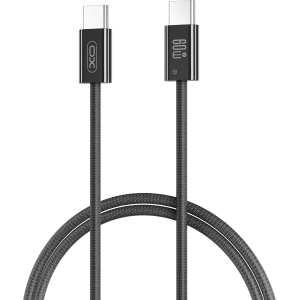 XO NB-Q273A iP15 WOVEN STYLE ΚΑΛΩΔΙΟ ΦΟΡΤΙΣΗΣ TYPE-C ΣΕ TYPE-C, 1m, 60W, ΛΕΥΚΟ