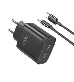 XO L105 ΦΟΡΤΙΣΤΗΣ, 35W, 2 ΘΥΡΕΣ PD, ΜΕ ΚΑΛΩΔΙΟ TYPE-C, ΜΑΥΡΟΣ (NB-Q190A)