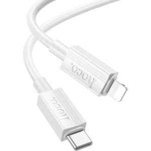 HOCO X107 FAVOR PD CHARGING DATA CABLE IP, ΛΕΥΚΟ