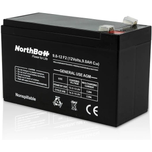 NORTHBAT BATTERY 12V 9Ah (6.3 FASTON)