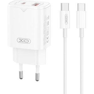 XO L130 ΦΟΡΤΙΣΤΗΣ PD30W/QC18W, ΜΕ ΚΑΛΩΔΙΟ TYPE-C, 1 ΘΥΡΑ USB + 1 ΘΥΡΑ PD, ΛΕΥΚΟΣ